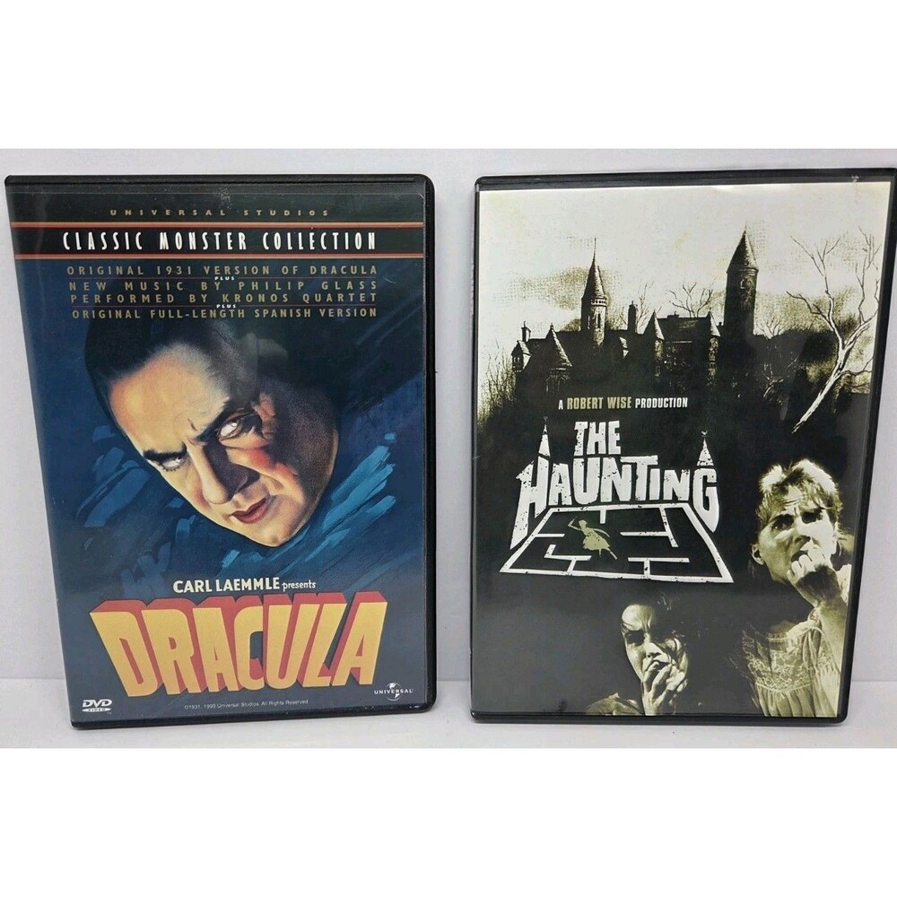 Classic-Dracula 1931 & The Haunting 1963 Horror Movies DVD Lot-Warner Brothers